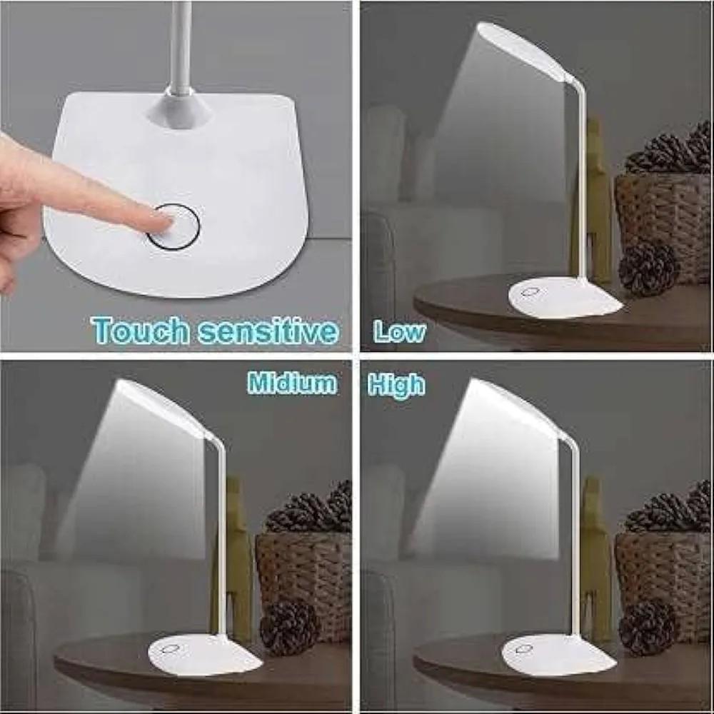 Modern LED Touch Desk Lamp – Flexible Eye Protection Study Light (USB Rechargeable)