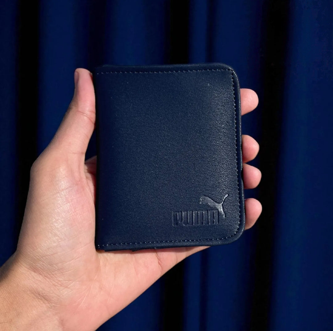 PUMA Men's Premium Bi-Fold Wallet | Classic Leather Finish | Slim & Stylish