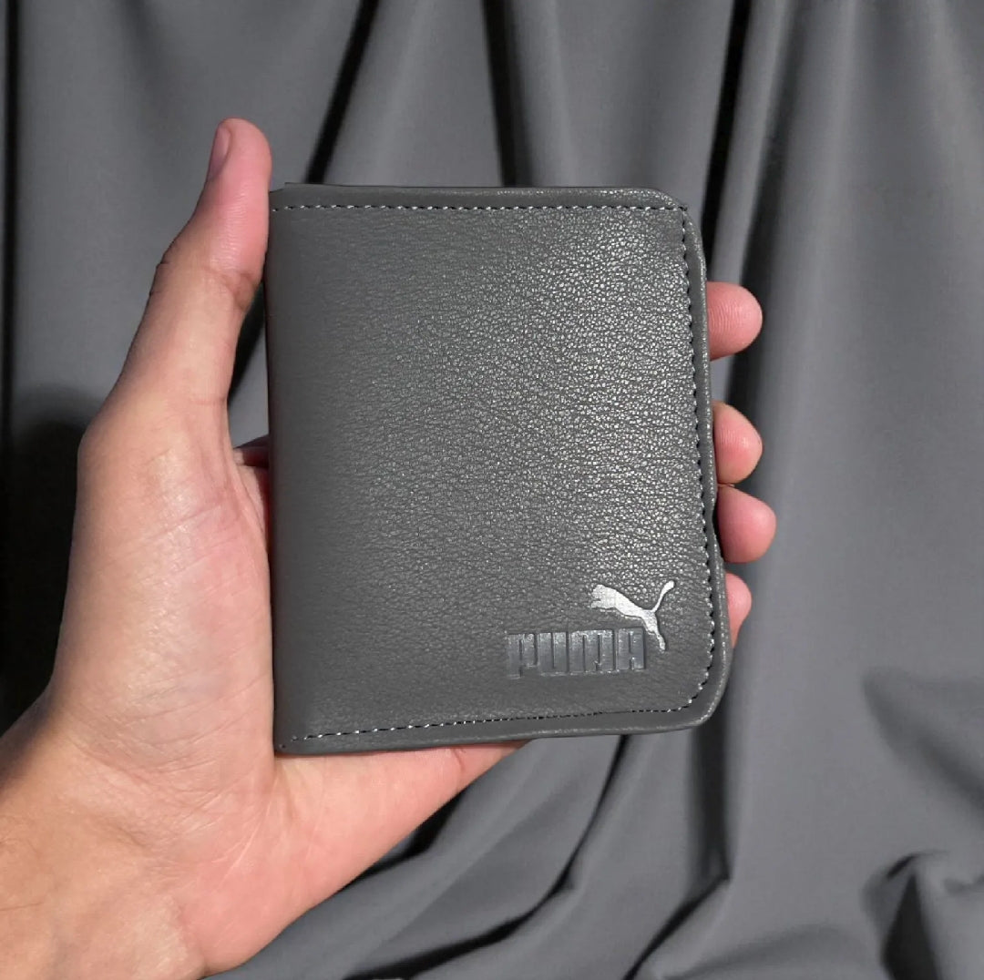 PUMA Men's Premium Bi-Fold Wallet | Classic Leather Finish | Slim & Stylish