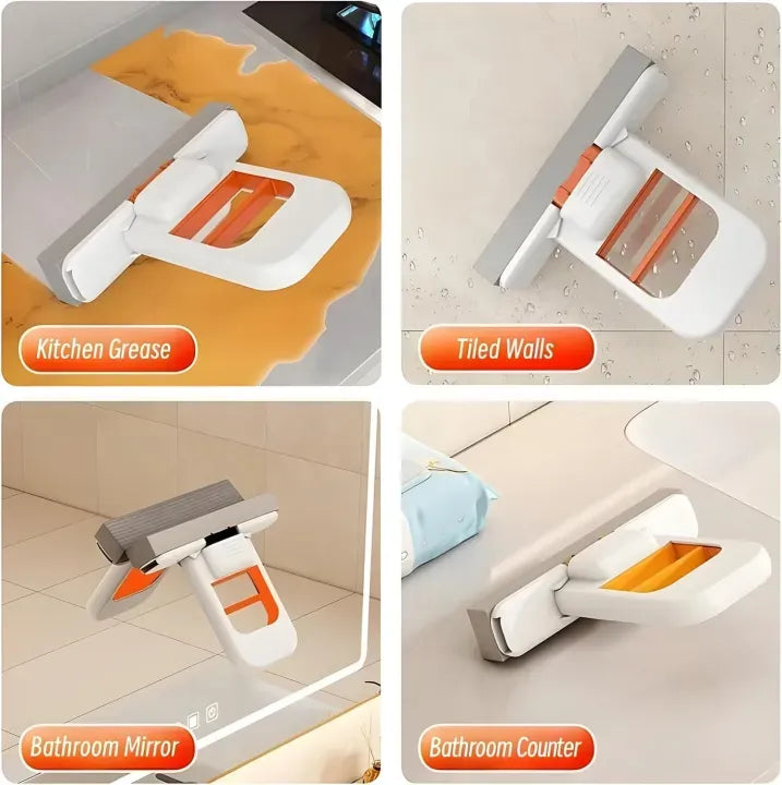 Mini Mop with Water Absorbent Sponge – White 24.8x15cm